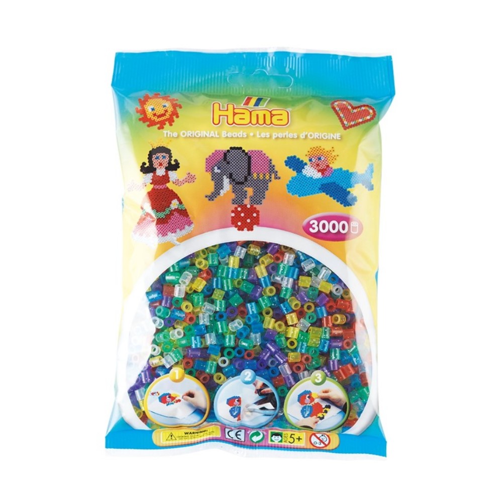 Glitter perler Hama 3000 stk