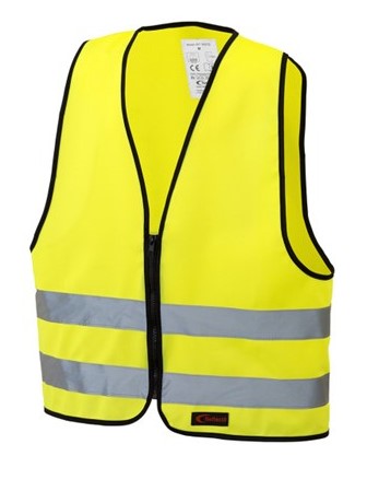 Refleksvest m/glidelås Gul