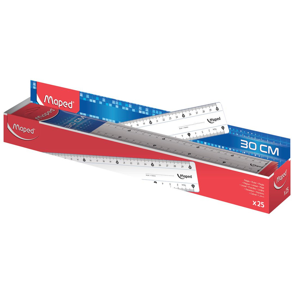 Linjal MAPED plast 30 cm - 25 stk