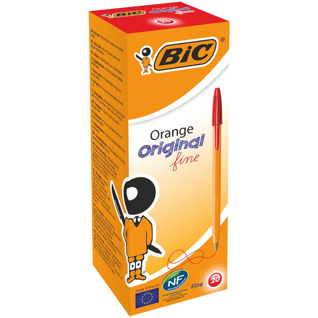 Kulepenn BIC Orange F - 20 stk