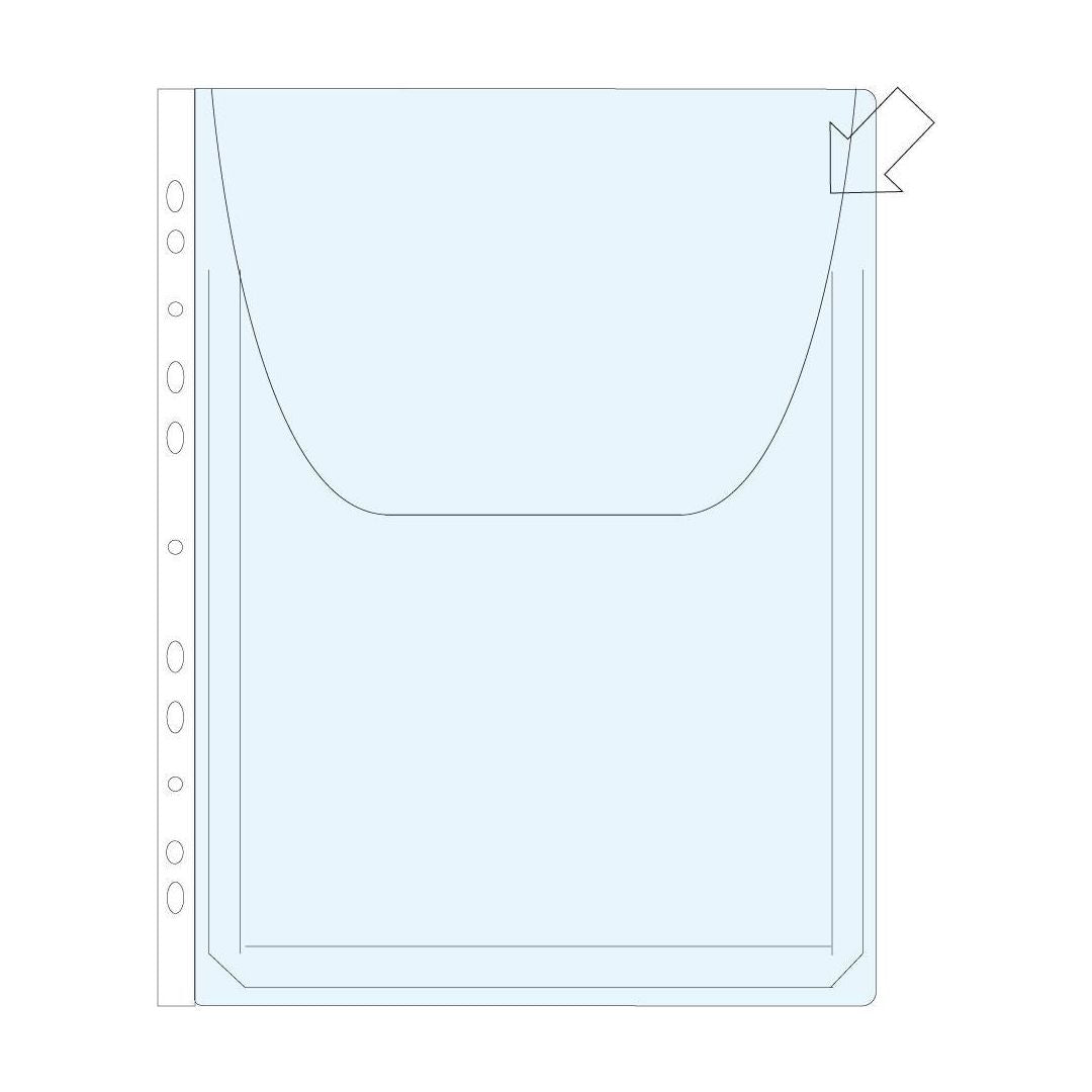 Plastlomme A4 topp eksp m/kl.180my - 25 stk