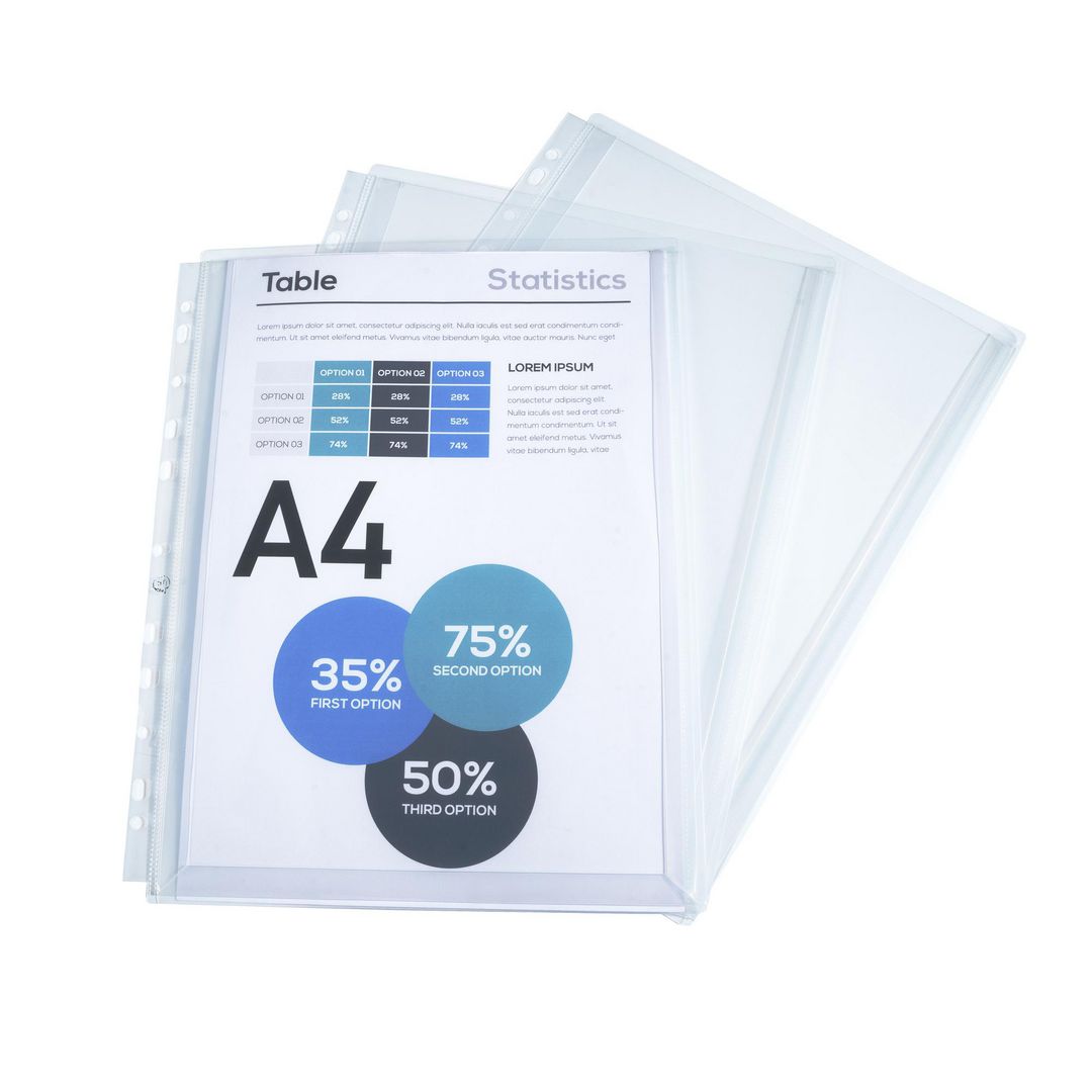 Plastlomme EXACOMPTA A4 eks topp - 10 stk