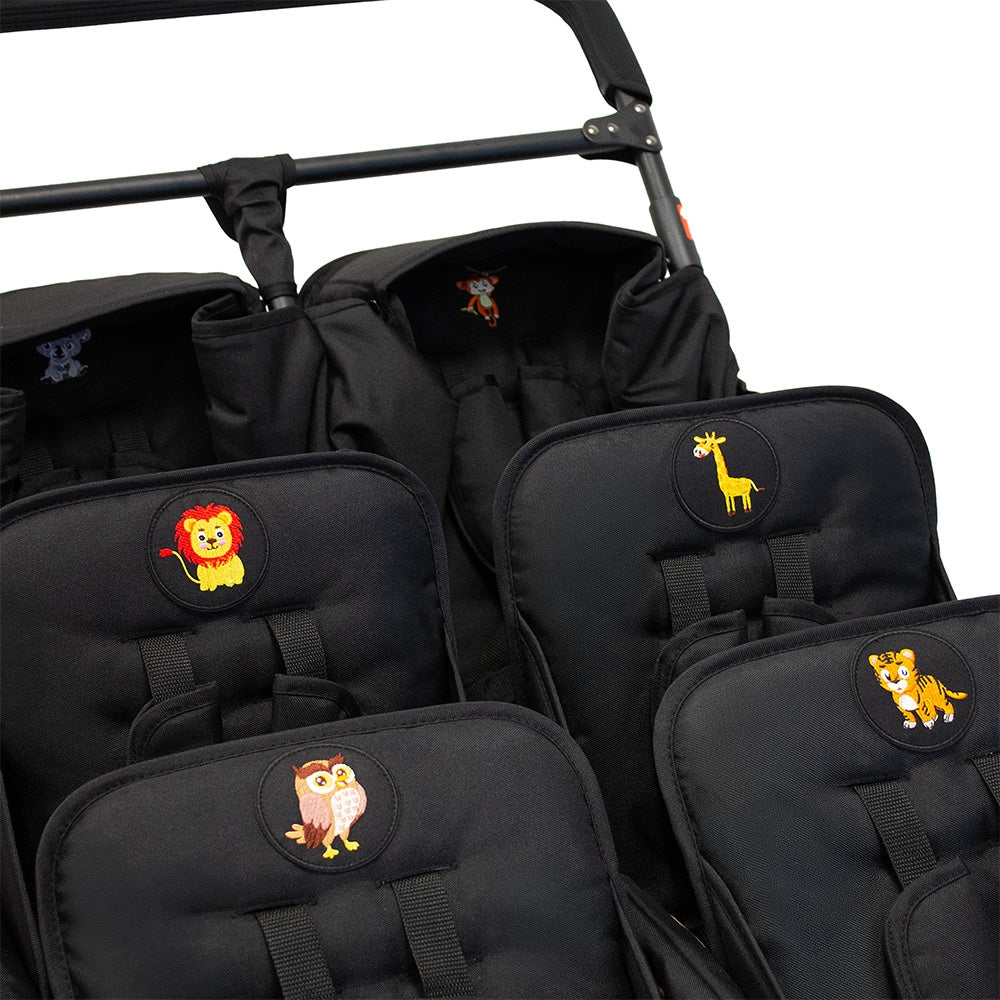 Barnebuss Stroller for 6 barn - dyremotiv